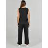 imageANRABESS Womens 2 Piece Sets Summer Outfits Sleeveless Wide Leg Tracksuits Casual Sweat Sets Lounge SweatsuitsBlack