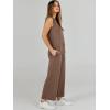 imageANRABESS Womens 2 Piece Sets Summer Outfits Sleeveless Wide Leg Tracksuits Casual Sweat Sets Lounge SweatsuitsBrown