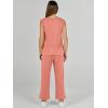 imageANRABESS Womens 2 Piece Sets Summer Outfits Sleeveless Wide Leg Tracksuits Casual Sweat Sets Lounge SweatsuitsCoral
