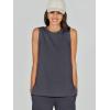 imageANRABESS Womens 2 Piece Sets Summer Outfits Sleeveless Wide Leg Tracksuits Casual Sweat Sets Lounge SweatsuitsDark Grey