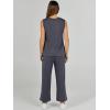 imageANRABESS Womens 2 Piece Sets Summer Outfits Sleeveless Wide Leg Tracksuits Casual Sweat Sets Lounge SweatsuitsDark Grey