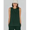 imageANRABESS Womens 2 Piece Sets Summer Outfits Sleeveless Wide Leg Tracksuits Casual Sweat Sets Lounge SweatsuitsDeep Green
