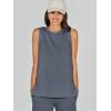imageANRABESS Womens 2 Piece Sets Summer Outfits Sleeveless Wide Leg Tracksuits Casual Sweat Sets Lounge SweatsuitsGrey Blue