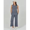 imageANRABESS Womens 2 Piece Sets Summer Outfits Sleeveless Wide Leg Tracksuits Casual Sweat Sets Lounge SweatsuitsGrey Blue