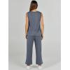 imageANRABESS Womens 2 Piece Sets Summer Outfits Sleeveless Wide Leg Tracksuits Casual Sweat Sets Lounge SweatsuitsGrey Blue