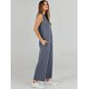 imageANRABESS Womens 2 Piece Sets Summer Outfits Sleeveless Wide Leg Tracksuits Casual Sweat Sets Lounge SweatsuitsGrey Blue