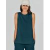 imageANRABESS Womens 2 Piece Sets Summer Outfits Sleeveless Wide Leg Tracksuits Casual Sweat Sets Lounge SweatsuitsLake Green