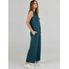 imageANRABESS Womens 2 Piece Sets Summer Outfits Sleeveless Wide Leg Tracksuits Casual Sweat Sets Lounge SweatsuitsLake Green