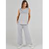 imageANRABESS Womens 2 Piece Sets Summer Outfits Sleeveless Wide Leg Tracksuits Casual Sweat Sets Lounge SweatsuitsLight Grey