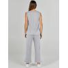 imageANRABESS Womens 2 Piece Sets Summer Outfits Sleeveless Wide Leg Tracksuits Casual Sweat Sets Lounge SweatsuitsLight Grey