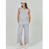 imageANRABESS Womens 2 Piece Sets Summer Outfits Sleeveless Wide Leg Tracksuits Casual Sweat Sets Lounge SweatsuitsLight Grey