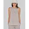 imageANRABESS Womens 2 Piece Sets Summer Outfits Sleeveless Wide Leg Tracksuits Casual Sweat Sets Lounge SweatsuitsLight Khaki