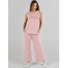 imageANRABESS Womens 2 Piece Sets Summer Outfits Sleeveless Wide Leg Tracksuits Casual Sweat Sets Lounge SweatsuitsLight Pink