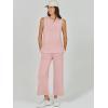 imageANRABESS Womens 2 Piece Sets Summer Outfits Sleeveless Wide Leg Tracksuits Casual Sweat Sets Lounge SweatsuitsLight Pink