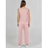 imageANRABESS Womens 2 Piece Sets Summer Outfits Sleeveless Wide Leg Tracksuits Casual Sweat Sets Lounge SweatsuitsLight Pink
