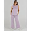 imageANRABESS Womens 2 Piece Sets Summer Outfits Sleeveless Wide Leg Tracksuits Casual Sweat Sets Lounge SweatsuitsLight Purple