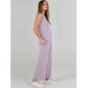 imageANRABESS Womens 2 Piece Sets Summer Outfits Sleeveless Wide Leg Tracksuits Casual Sweat Sets Lounge SweatsuitsLight Purple