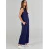 imageANRABESS Womens 2 Piece Sets Summer Outfits Sleeveless Wide Leg Tracksuits Casual Sweat Sets Lounge SweatsuitsNavy