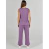 imageANRABESS Womens 2 Piece Sets Summer Outfits Sleeveless Wide Leg Tracksuits Casual Sweat Sets Lounge SweatsuitsPurple