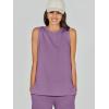 imageANRABESS Womens 2 Piece Sets Summer Outfits Sleeveless Wide Leg Tracksuits Casual Sweat Sets Lounge SweatsuitsPurple