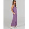 imageANRABESS Womens 2 Piece Sets Summer Outfits Sleeveless Wide Leg Tracksuits Casual Sweat Sets Lounge SweatsuitsPurple