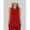 imageANRABESS Womens 2 Piece Sets Summer Outfits Sleeveless Wide Leg Tracksuits Casual Sweat Sets Lounge SweatsuitsRed