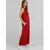 imageANRABESS Womens 2 Piece Sets Summer Outfits Sleeveless Wide Leg Tracksuits Casual Sweat Sets Lounge SweatsuitsRed