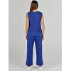imageANRABESS Womens 2 Piece Sets Summer Outfits Sleeveless Wide Leg Tracksuits Casual Sweat Sets Lounge SweatsuitsRoyal Blue