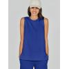 imageANRABESS Womens 2 Piece Sets Summer Outfits Sleeveless Wide Leg Tracksuits Casual Sweat Sets Lounge SweatsuitsRoyal Blue