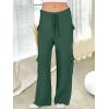 imageANRABESS Womens Two Piece Outfits Casual Knit Hooded Sweater Straight Leg Pants Set 2025 Fall Lounge Travel ClothesDeep Green
