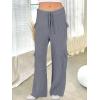 imageANRABESS Womens Two Piece Outfits Casual Knit Hooded Sweater Straight Leg Pants Set 2025 Fall Lounge Travel ClothesGrey