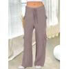 imageANRABESS Womens Two Piece Outfits Casual Knit Hooded Sweater Straight Leg Pants Set 2025 Fall Lounge Travel ClothesKhaki