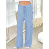 imageANRABESS Womens Two Piece Outfits Casual Knit Hooded Sweater Straight Leg Pants Set 2025 Fall Lounge Travel ClothesLight Blue
