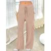 imageANRABESS Womens Two Piece Outfits Casual Knit Hooded Sweater Straight Leg Pants Set 2025 Fall Lounge Travel ClothesLight Camel
