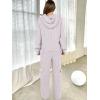 imageANRABESS Womens Two Piece Outfits Casual Knit Hooded Sweater Straight Leg Pants Set 2025 Fall Lounge Travel ClothesLight Grey