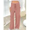 imageANRABESS Womens Two Piece Outfits Casual Knit Hooded Sweater Straight Leg Pants Set 2025 Fall Lounge Travel ClothesRust