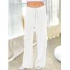 imageANRABESS Womens Two Piece Outfits Casual Knit Hooded Sweater Straight Leg Pants Set 2025 Fall Lounge Travel ClothesWhite