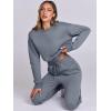 imageANRABESS Womens Two Piece Outfits Long Sleeve Crop Sweatshirt and Jogger Pants Lounge Sweatsuit Sets Tracksuit with PocketsDark Grey