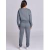 imageANRABESS Womens Two Piece Outfits Long Sleeve Crop Sweatshirt and Jogger Pants Lounge Sweatsuit Sets Tracksuit with PocketsDark Grey