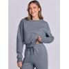 imageANRABESS Womens Two Piece Outfits Long Sleeve Crop Sweatshirt and Jogger Pants Lounge Sweatsuit Sets Tracksuit with PocketsDark Grey