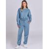 imageANRABESS Womens Two Piece Outfits Long Sleeve Crop Sweatshirt and Jogger Pants Lounge Sweatsuit Sets Tracksuit with PocketsDeep Blue