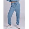 imageANRABESS Womens Two Piece Outfits Long Sleeve Crop Sweatshirt and Jogger Pants Lounge Sweatsuit Sets Tracksuit with PocketsDeep Blue