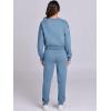 imageANRABESS Womens Two Piece Outfits Long Sleeve Crop Sweatshirt and Jogger Pants Lounge Sweatsuit Sets Tracksuit with PocketsDeep Blue