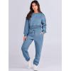 imageANRABESS Womens Two Piece Outfits Long Sleeve Crop Sweatshirt and Jogger Pants Lounge Sweatsuit Sets Tracksuit with PocketsDeep Blue