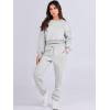 imageANRABESS Womens Two Piece Outfits Long Sleeve Crop Sweatshirt and Jogger Pants Lounge Sweatsuit Sets Tracksuit with PocketsGrey
