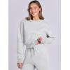 imageANRABESS Womens Two Piece Outfits Long Sleeve Crop Sweatshirt and Jogger Pants Lounge Sweatsuit Sets Tracksuit with PocketsGrey