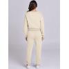 imageANRABESS Womens Two Piece Outfits Long Sleeve Crop Sweatshirt and Jogger Pants Lounge Sweatsuit Sets Tracksuit with PocketsKhaki