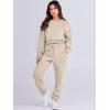 imageANRABESS Womens Two Piece Outfits Long Sleeve Crop Sweatshirt and Jogger Pants Lounge Sweatsuit Sets Tracksuit with PocketsLight Brown