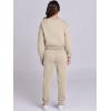 imageANRABESS Womens Two Piece Outfits Long Sleeve Crop Sweatshirt and Jogger Pants Lounge Sweatsuit Sets Tracksuit with PocketsLight Brown