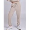 imageANRABESS Womens Two Piece Outfits Long Sleeve Crop Sweatshirt and Jogger Pants Lounge Sweatsuit Sets Tracksuit with PocketsLight Khaki